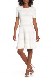 Pointelle Ruffle Hem Sweater Dress by Eliza J at Nordstrom